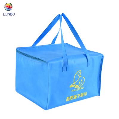 China Custom Footprint Portable Tote Bag Thermal Lunch Cooler Non Woven Insulated Bag Waterproof Large for sale