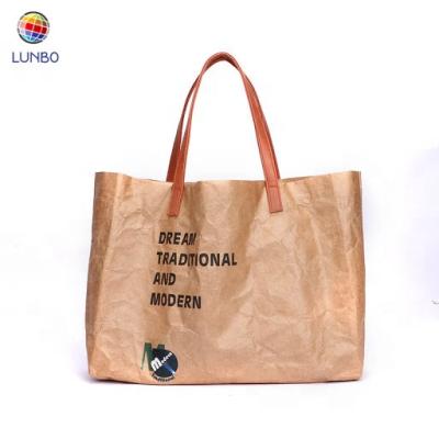 China Newest Selling Handled Most Popular Larger Capacity Recyclable Useful Tyvek Paper Tote Bag for sale