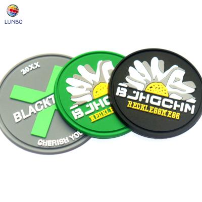 China Customized Logo 3D PVC Soft Rubber Label Washable Plastic Silicone Patches Logo for sale