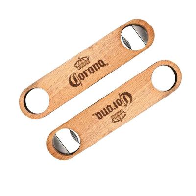 China Viable Custom Design Your Own Logo Wooden Wooden Magnetic Beer Bottle Opener for sale