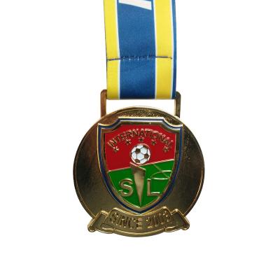 China Wholesale Cheap Gold Award North America Soccer Medal Athletic Marathon Running Custom Metal Sport Medal for sale