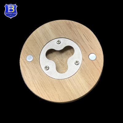 China Sustainable Customized Wooden Bottle Opener Magnet for sale