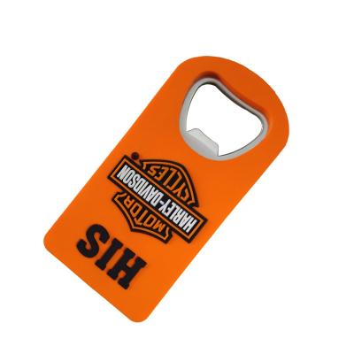 China Viable Wholesale Custom Bottle Opener With PVC Coating Magnetic Rubber Beer Bottle Opener for sale