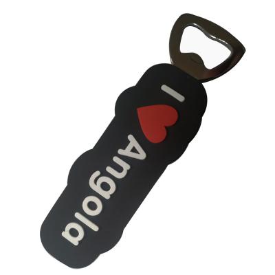 China Viable Soft Plastic Creative Beer Bottle Opener Multifunctional PVC Magnetic Opener for sale