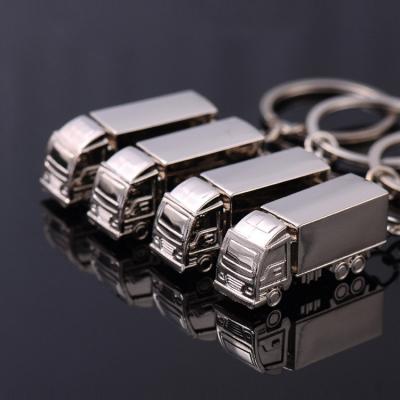 China Fashion Souvenir Personalized Traffic Custom Shape Metal Truck Cheap Wholesale Keychains for sale