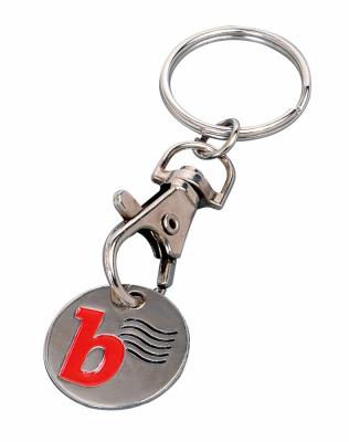 China Decoration UK 2018 New 12 Sides Form Promotional Customized Logo Trolley Coin Shopping Key Chain for sale