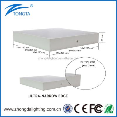 China Aluminum Alloy Narrow Edge Driver Ultra Slim Internal Square Led Ceiling PanelLight 18W for sale