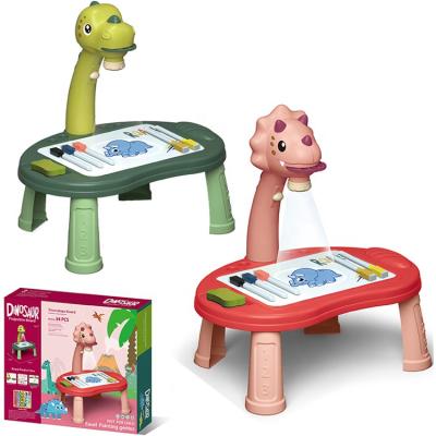 China Children's projection dinosaur painting table, erasable graffiti drawing board, desk, early education toys 001 for sale