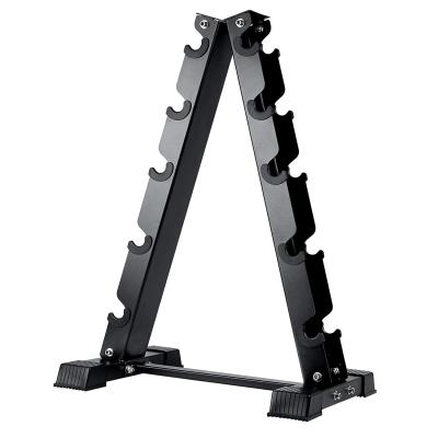 China Indoor A-Frame Dumbbell Rack Rack Only, 5 Row Weight Rack For Dumbbells (570 Pounds Weight Capacity) for sale