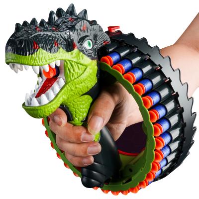 China Electric Burst 34 Periods Dinosaur Bullet Soft Gun Continuous Fire Electric Burst Rechargeable Blow Game Kids Shooting Toys for sale