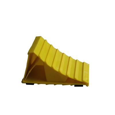 China Hot Sales Trailer Wheel Slide Standard HDPE Heavy Duty Plastic Large Wheel Chock For Truck Trailer for sale