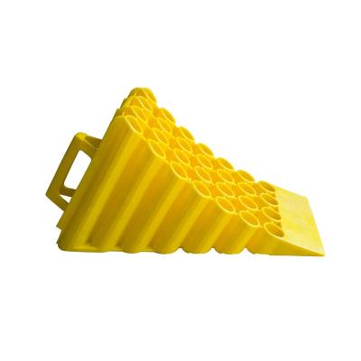 China New Durable HDPE Plastic Wheel Chock For Car Atv Vehicle Truck RV Camper Trailer for sale