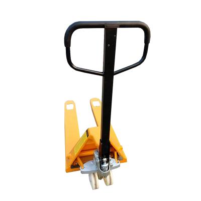 China Yellow Ton China AC Hand Pallet AC Jack Trucks 3 Wheel Forklift for sale