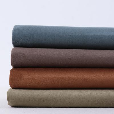 China Wholesale Waterproof Double Sided Brushed Elastic Suede Fabric Polyester Spandex 4 Way Stretch Suede Fabric For Sofa Pillow for sale