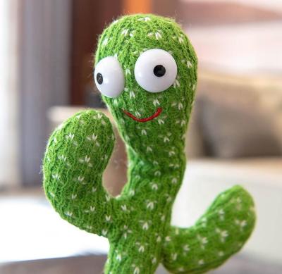 China Cute Stuffed Plush 120 Songs Flowerpot Twisting Talking Plush Toy Stuffed Toy Cactus Doll Singing Music Dancing Cactus for sale