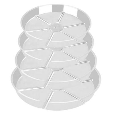 China 10 Pieces Eco - Friendly 10 Inch Plant Saucer Clear Plastic Drip Trays For Pots for sale