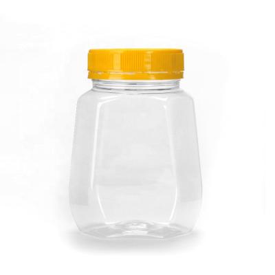 China Food 230ml 700g 1100g Hexgaon Shape Honey Jar Snacks Storage Bottles And Jars With Lid Cover for sale