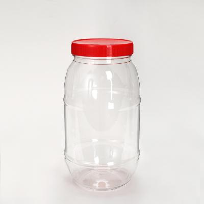 China 64oz Plastic Food Storage Plastic Bottle PET Plastic Jar For Cookie Suger Packing Container for sale