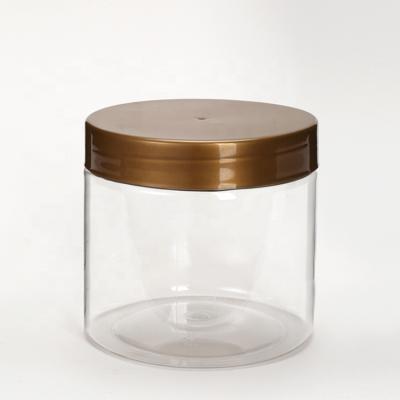 China Square 850ml Food Plastic PET Jars With Screw Lid Cashew Bottle for sale