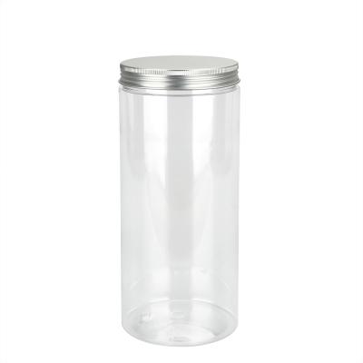 China Factory 1000ml 1L Food Grade PET Plastic Jars Cosmetic Jars 30ml To 1000ml With Screw Cap for sale