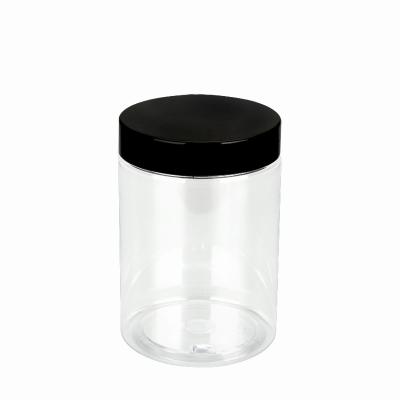 China Farms pet plastic jar 300ml transparent, white, black, eco-friendly lid for sale