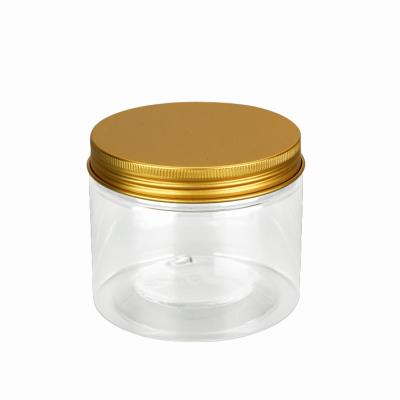 China Plant 150ml Cosmetic Aluminum Lid Pet Jar Plastic Jar Lid Container for sale