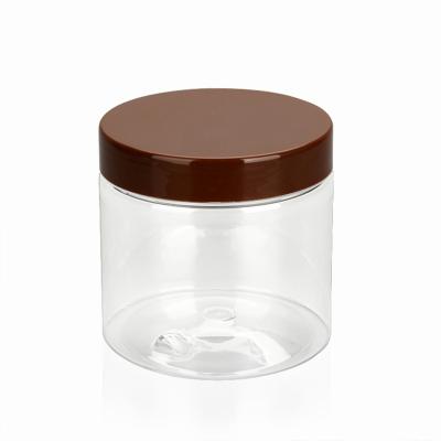 China Plant Food Container Clear Pet Plastic Candy Jar With Screw Top for sale