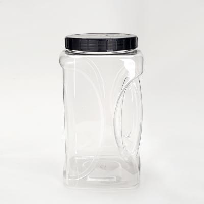 China Food Storage Containers 1 Gallon Clear Plastic Jars With Grip Handles , BPA Free Jar for sale