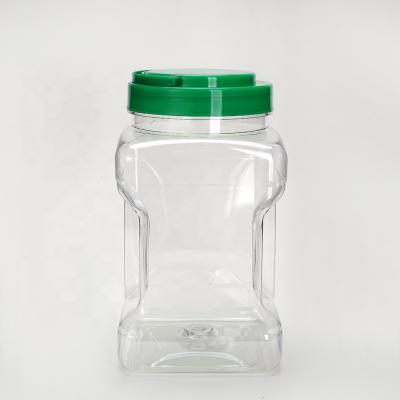 China Plastic Food Clear Container With Lid 80oz Empty Jar Plastic for sale