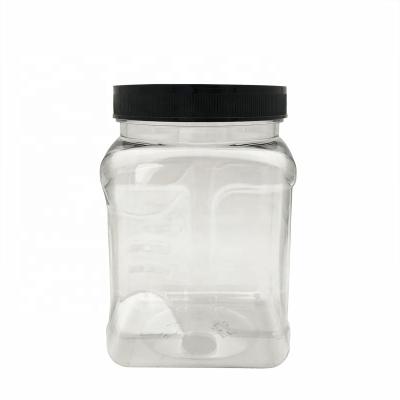 China 1000ml Food PET Handshake Jar With Screw Cap / Handle Cap Food Grade for sale