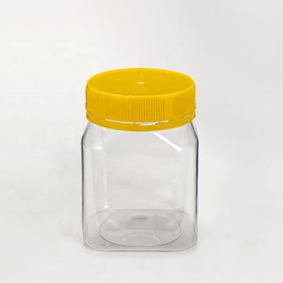 China 200ml Plastic Food Square Bottle With Self Locking Lid for sale