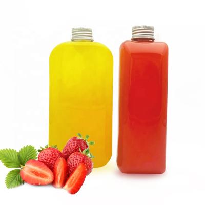 China Clear Plastic Beverage PET 400ml Bottles Fit Juice Beverage Bottles Aluminum Cap for sale