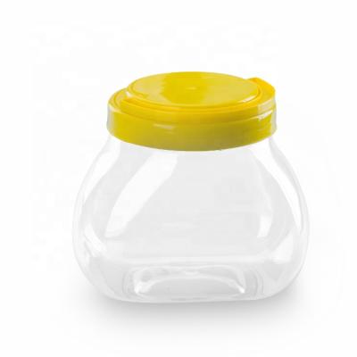 China Food 2 Liter Clear Plastic Candy Jars With Round Lids , Wide Storage Container BPA Free Canisters For Snacks, Treats, Cookies Dry Good for sale