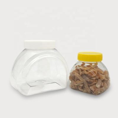 China 800ml Transparent Plastic Food Jar With Screw Cap For Snacks for sale