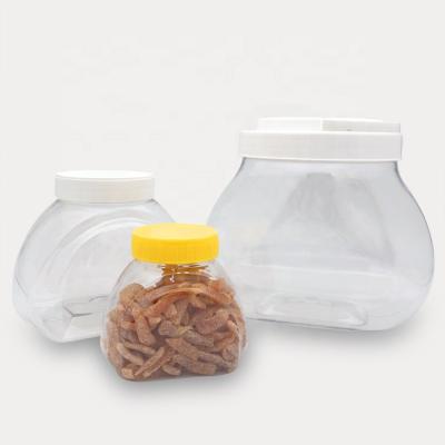 China 280ml Small Empty Clear Plastic Food Storage Containers Snack Storage Jar for sale