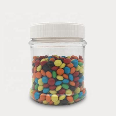 China Plastic Food Bottle 300ml Round Cylinder Shape Storage Containers With Lids for sale