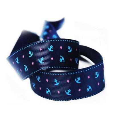 China Factory Supply Attractive Price Floral Printed Custom Ribbon With Logo Printed for sale