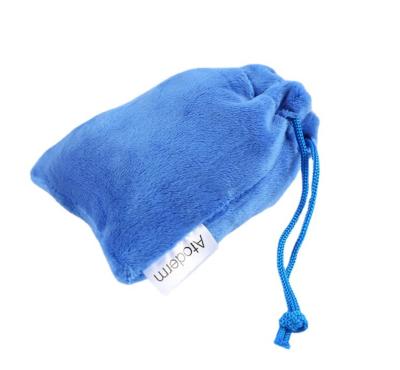 China Best Price Factory High Quality Handled Cotton Velvet Drawstring Bags With Your Own Logo Printed Customized Color Drawstring Gift Pouch for sale