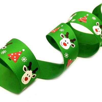 China BestPrice Custom Wholesale Custom Blue Floral Christmas Grosgrain Character Gift Ribbon in Ribbons with Logo for Gift Wrapping for sale