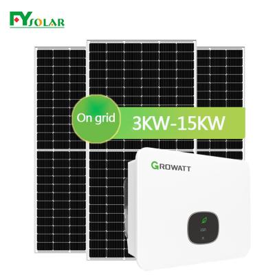 China Home On Grid Solar Power System For Home Solar Power System 5kw 3kw Full Power System Home Solar System 10kw for sale