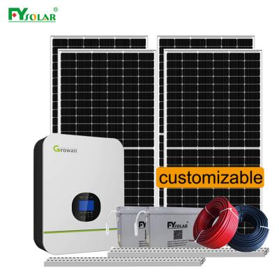 China Home Solar Power System 10kw 5kw 3kva 10kw Solar Power System Off Grid Complete Solar System 6kw 8kw 12kw for sale