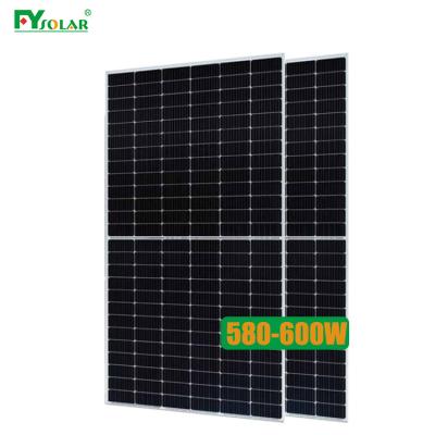 China Solar Power System Fiscal Year 580W 590W 600W Solar Panel 600W Monocrystalline Solar Panels 600 Watt Photovoltaic Panel for sale