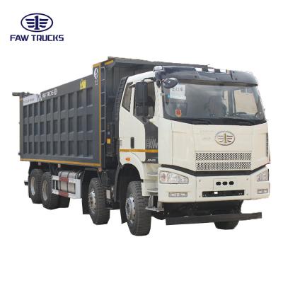 China Faw 8*4 Dump Truck 9 Tons Non Drive Axle Windows Manual Chinese Dump Truck Steering > 8L for sale