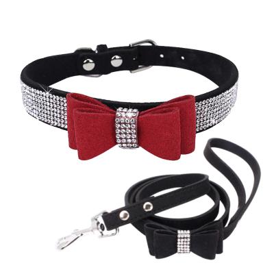 China Dogs Puppy Cat Kitten Bowknot Adjustable Winceyette Pet Collars Dog Collars for sale