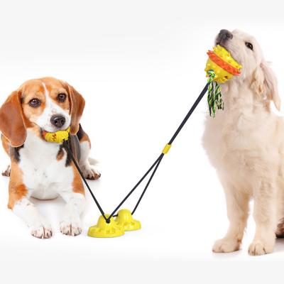 China Daily Toys Wholesale New Design Chewer Suction Cup Aggressive Large Interactive Tug Pet Toys Dog Chew Toy for sale