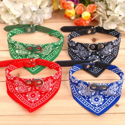 China Fashion For Cooling Empty Dog Cat Bandanas And Scrunchies Set Pet Fashion Spring Floral Fancy Summer Sublimation Loose Polyester Plain for sale