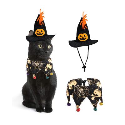 China Hot Fashion Halloween Clothes Party Witch Cosplay Cotton Costumes Holiday Dog Clothes Halloween Dog Clothes Hat for sale