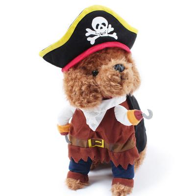 China Wholesale Funny Dog Christmas Clothes Piratesturned Clothing Pet Position Handsome Fashion Dog Clothes Cosplay for sale