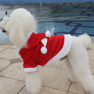 China Viable Autumn Wool Cotton Cat Dog Christmas Pet Costume Down Jacket Hoodie Coat for sale