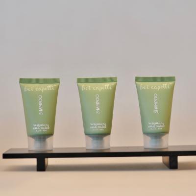 China Home /SPA/ Hotel Travel Luxury Green Screw Cap Biodegradable Cosmetic Packaging with Scented Shampoo for sale